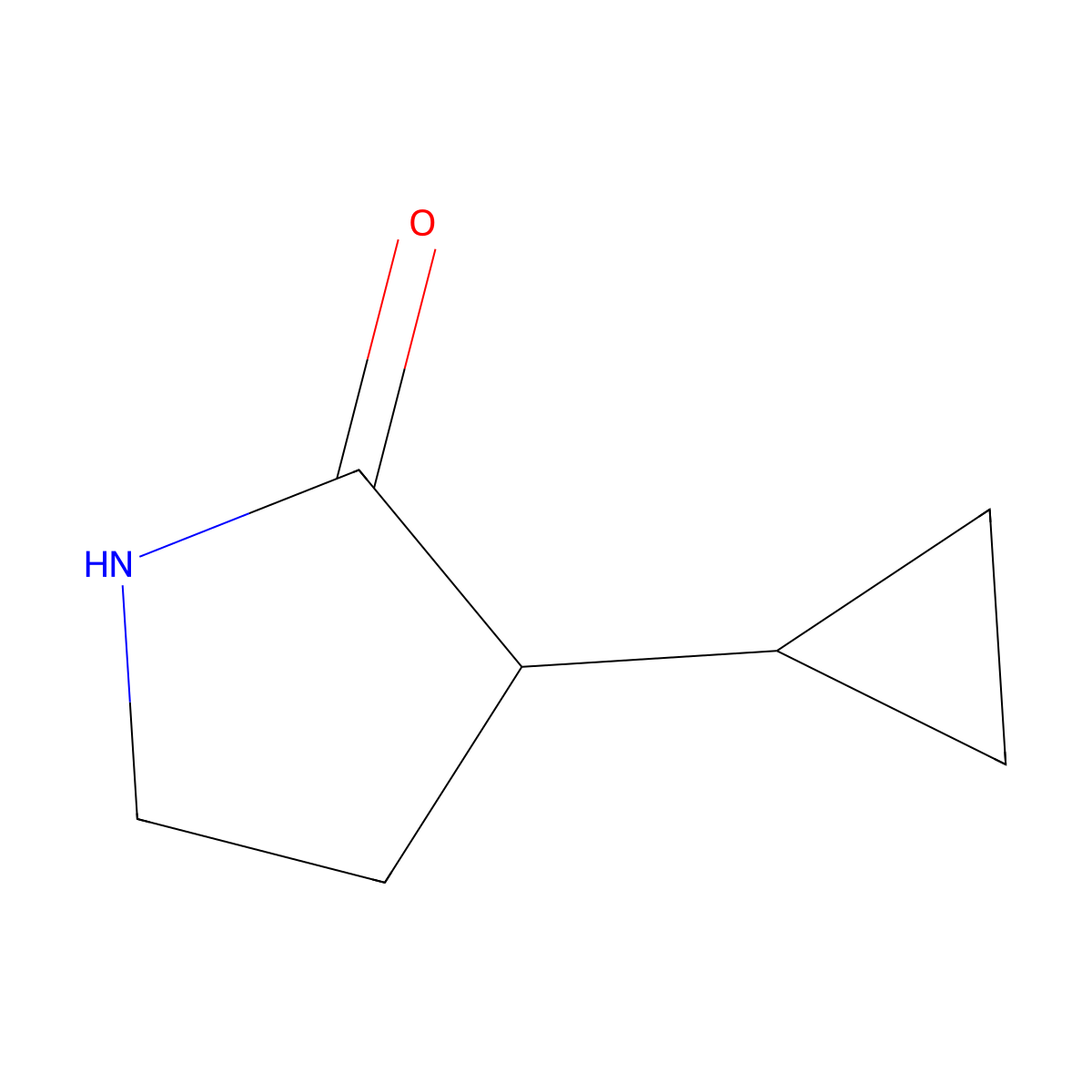 3-Cyclopropylpyrrolidin-2-one molecular structure, CAS 1782432-60-3