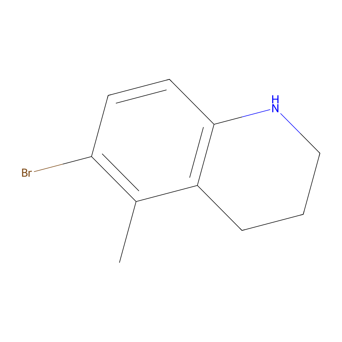 6-Bromo-5-methyl-1,2,3,4-tetrahydroquinoline molecular structure, CAS 1782432-98-7
