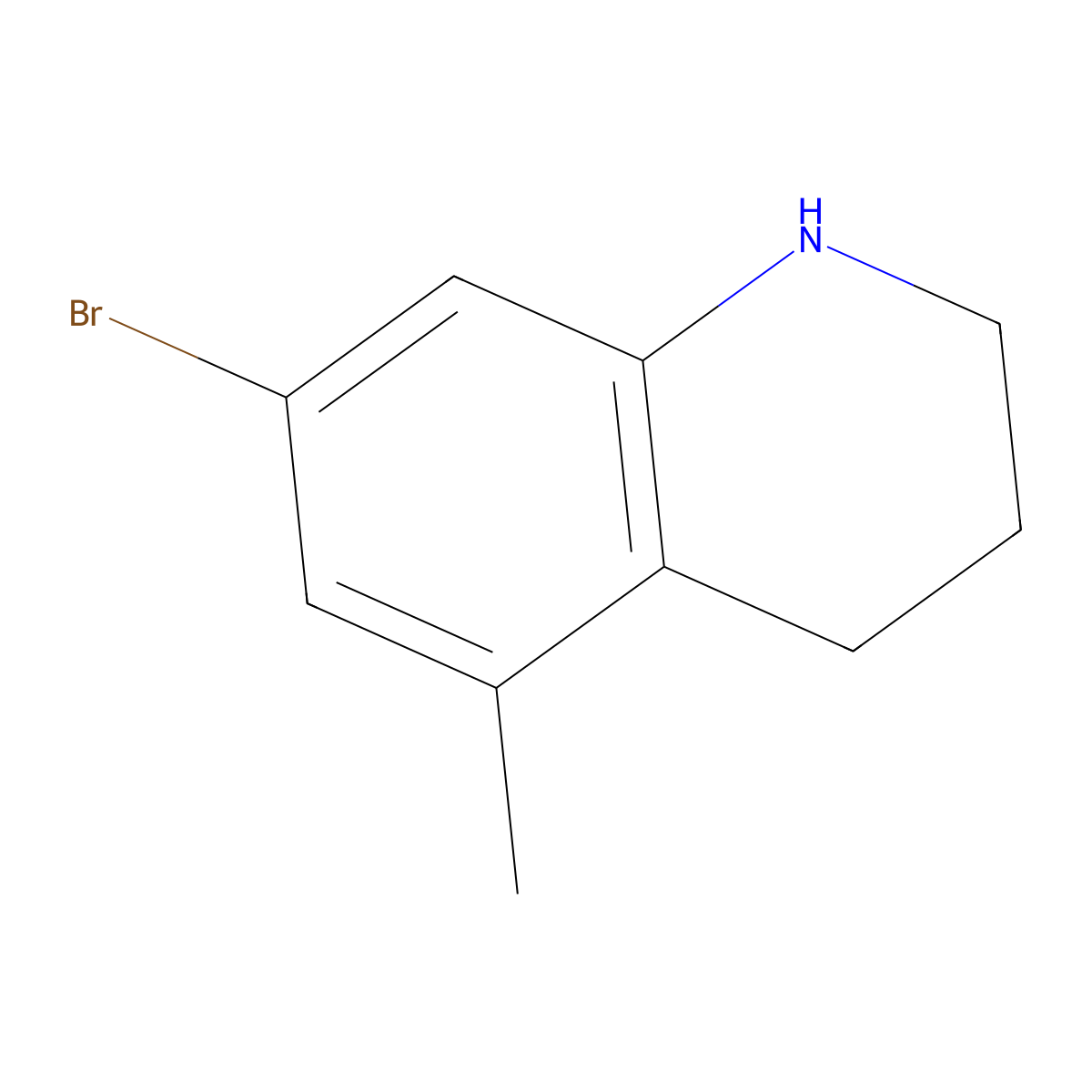 7-Bromo-5-methyl-1,2,3,4-tetrahydroquinoline molecular structure, CAS 1782433-09-3