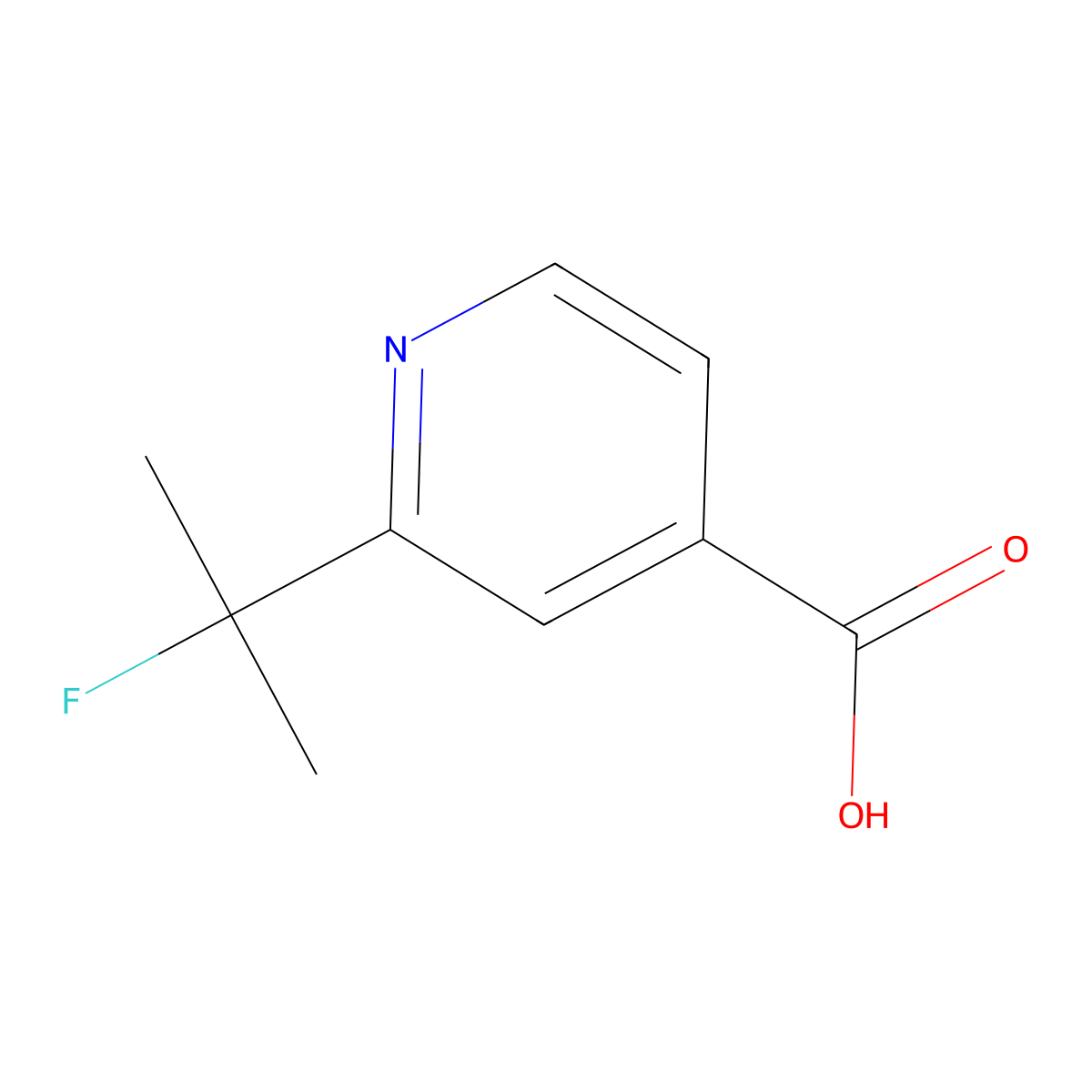 2-(2-Fluoropropan-2-yl)pyridine-4-carboxylic acid molecular structure, CAS 1782433-31-1