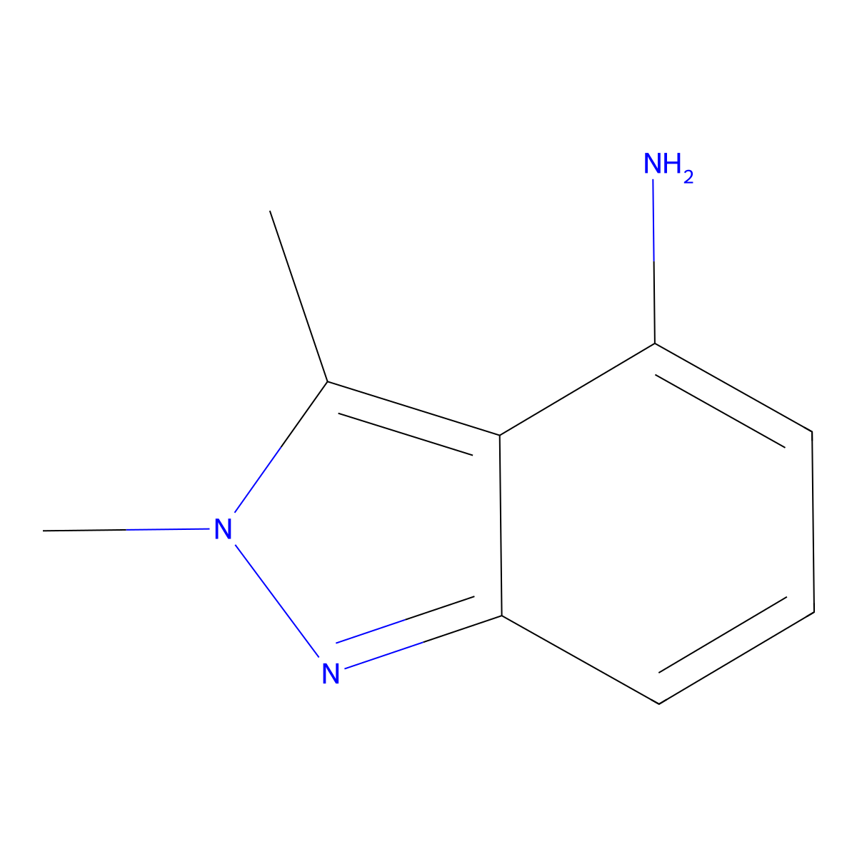 2,3-Dimethyl-2H-indazol-4-amine molecular structure, CAS 1782433-66-2