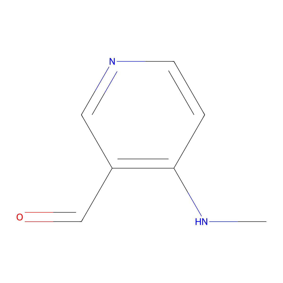 4-(Methylamino)pyridine-3-carbaldehyde molecular structure, CAS 1782434-30-3