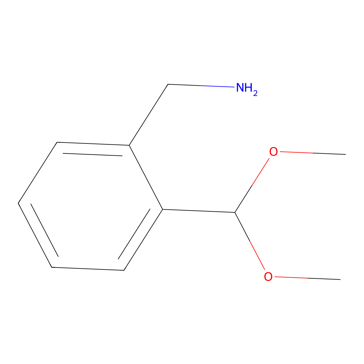 [2-(Dimethoxymethyl)phenyl]methanamine molecular structure, CAS 1782436-85-4