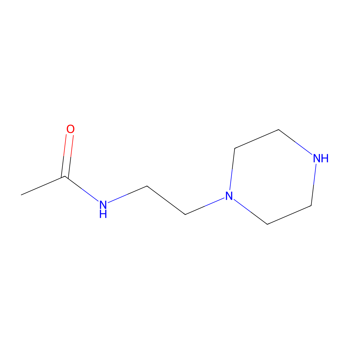 N-(2-Piperazin-1-ylethyl)acetamide molecular structure, CAS 178244-38-7