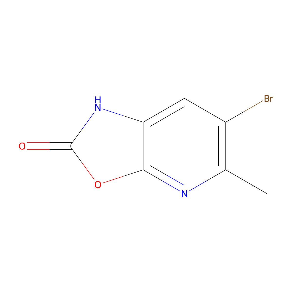 6-Bromo-5-methyl-1H-oxazolo[5,4-B]pyridin-2-one molecular structure, CAS 1782440-40-7