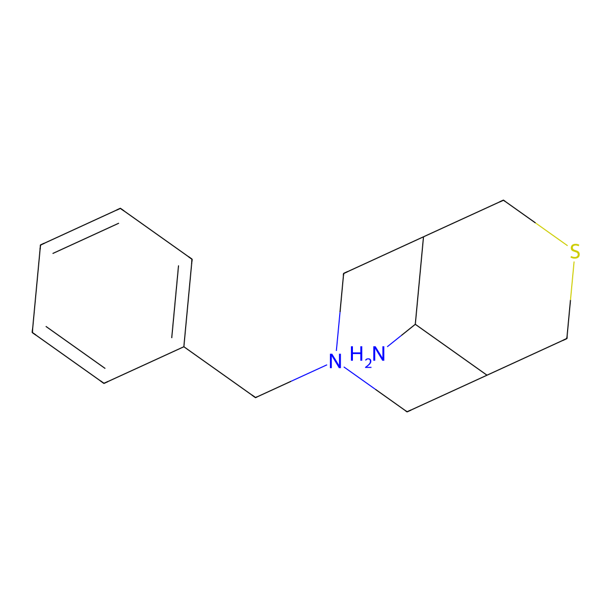 7-Benzyl-3-thia-7-azabicyclo[3.3.1]nonan-9-amine molecular structure, CAS 1782440-41-8