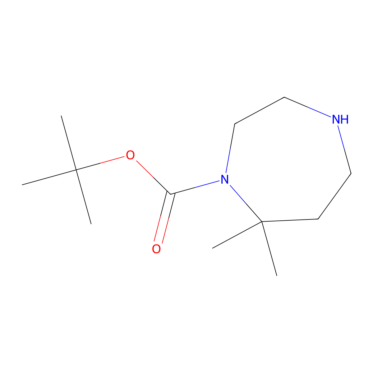 tert-Butyl 7,7-dimethyl-1,4-diazepane-1-carboxylate molecular structure, CAS 1782447-08-8