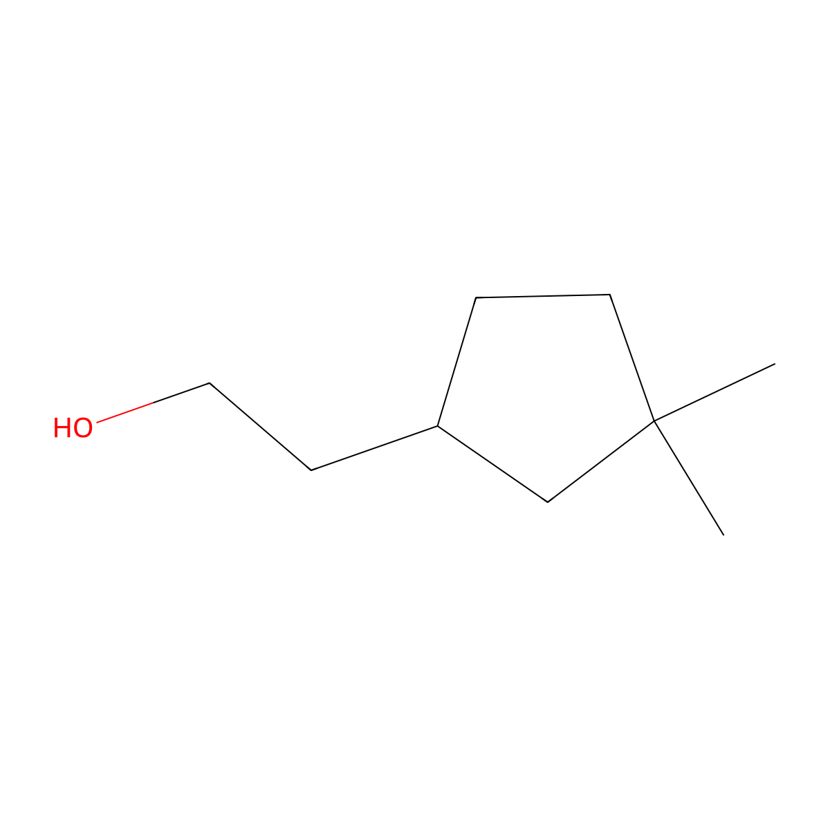 2-(3,3-Dimethylcyclopentyl)ethan-1-ol molecular structure, CAS 1782453-06-8