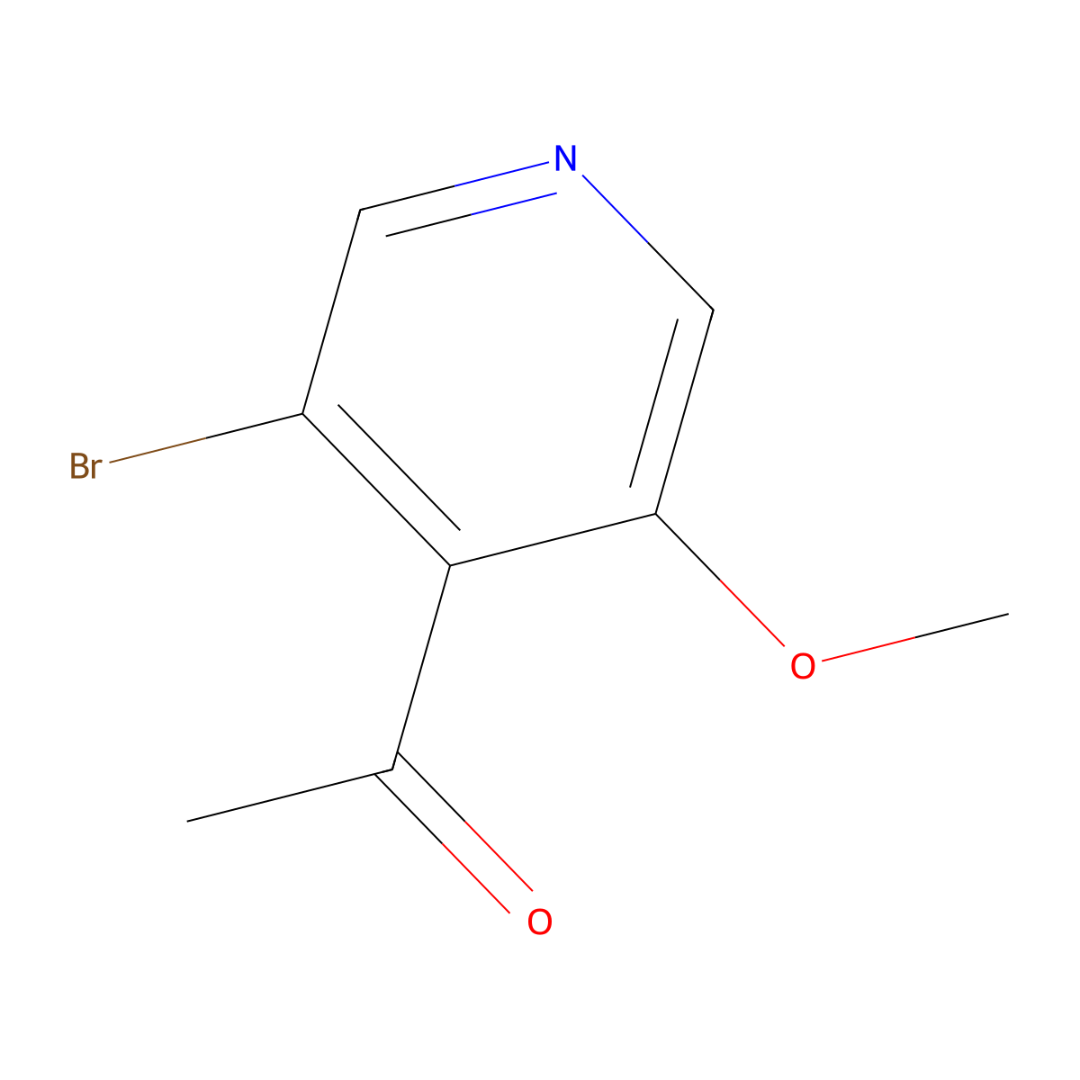1-(3-Bromo-5-methoxypyridin-4-yl)ethan-1-one molecular structure, CAS 1782453-24-0