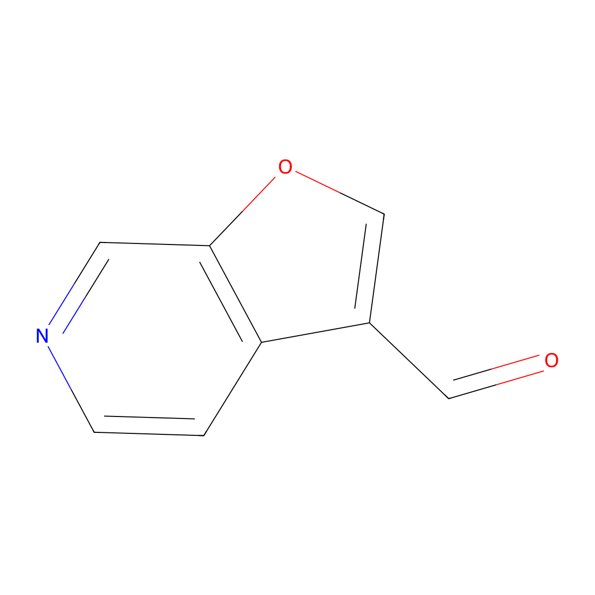 Furo[2,3-c]pyridine-3-carbaldehyde molecular structure, CAS 1782454-32-3