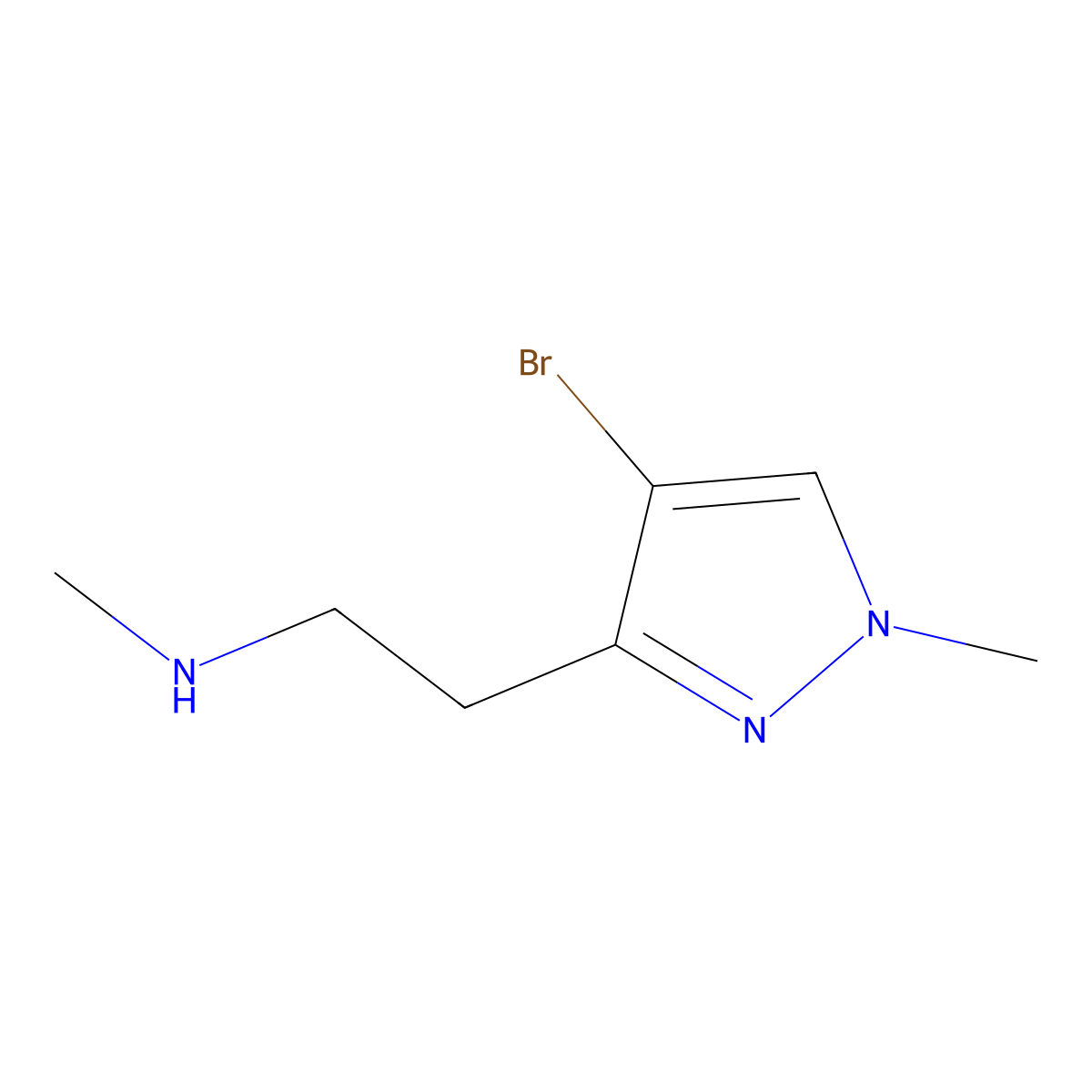 2-(4-Bromo-1-methyl-1H-pyrazol-3-yl)-N-methylethanamine molecular structure, CAS 1782457-43-5