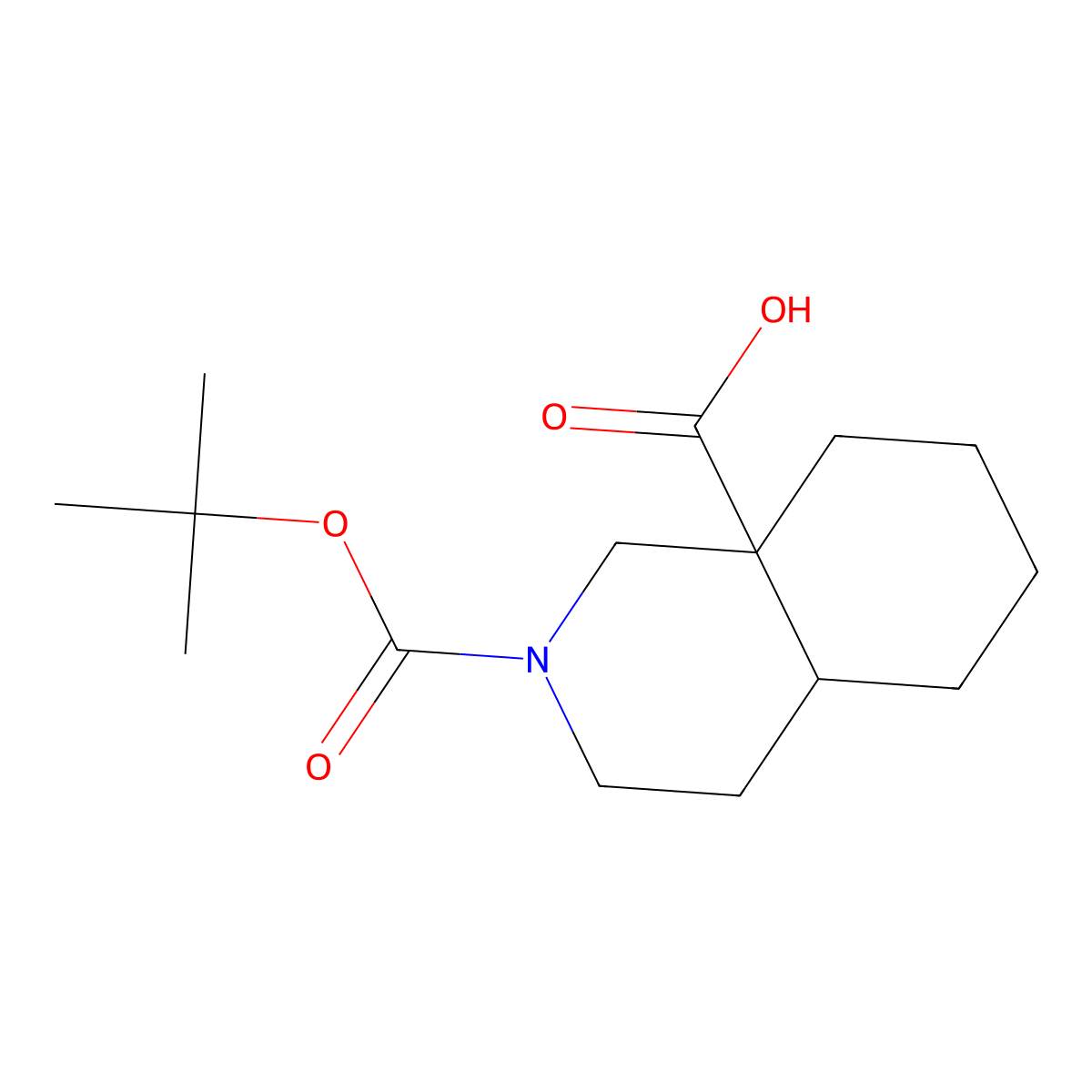 2-[(Tert-butoxy)carbonyl]-decahydroisoquinoline-8a-carboxylic acid molecular structure, CAS 1782460-79-0