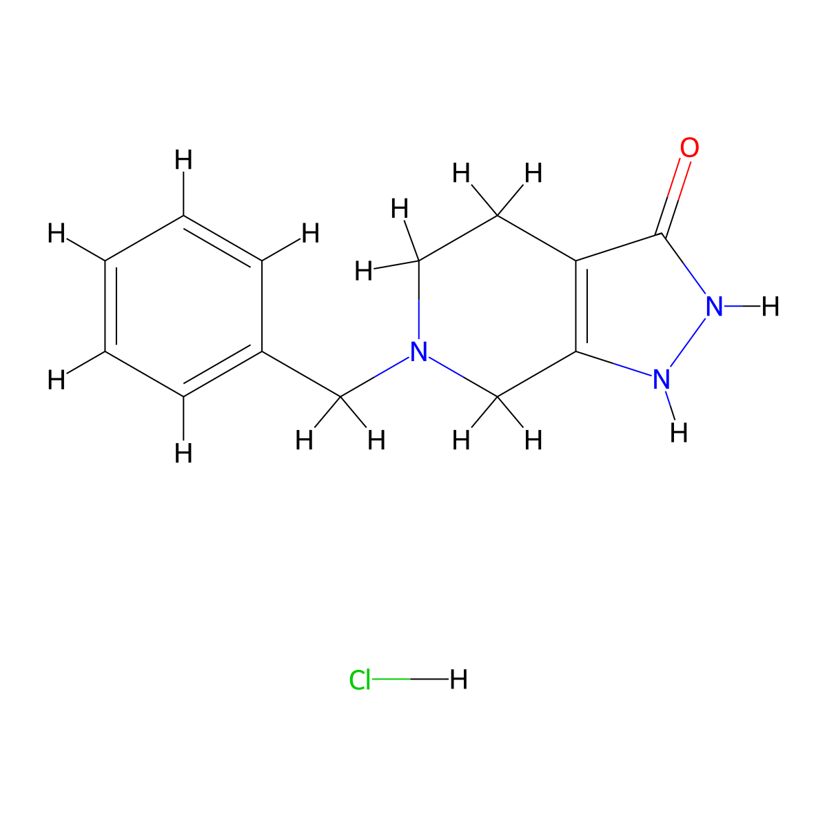 6-Benzyl-1,2,4,5,6,7-hexahydro-3H-pyrazolo[3,4-c]pyridin-3-one hydrochloride molecular structure, CAS 1782461-34-0