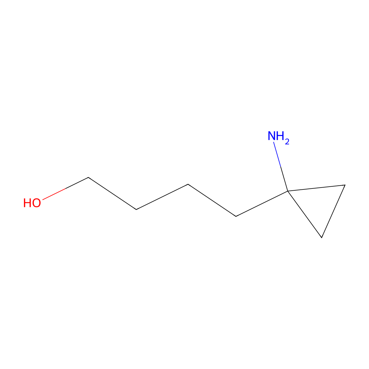 4-(1-Aminocyclopropyl)butan-1-ol molecular structure, CAS 1782462-70-7