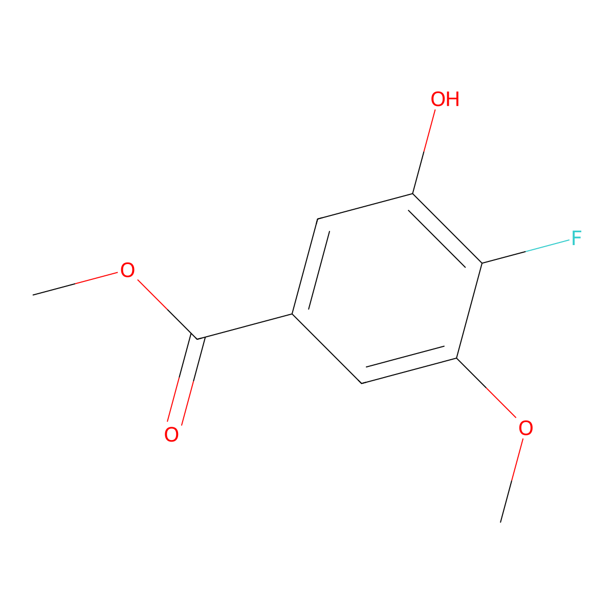 Methyl 4-fluoro-3-hydroxy-5-methoxybenzoate molecular structure, CAS 1782467-95-1