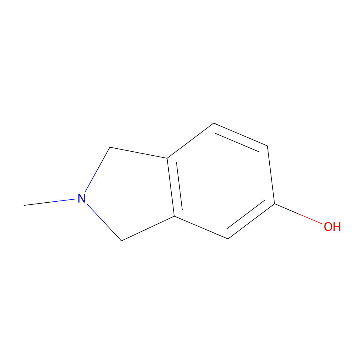 2-methyl-2,3-dihydro-1H-isoindol-5-ol molecular structure, CAS 1782469-55-9