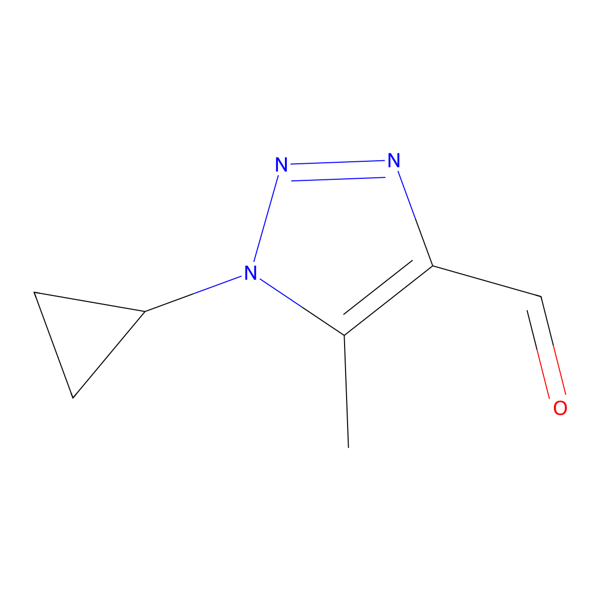 1-Cyclopropyl-5-methyl-1H-1,2,3-triazole-4-carbaldehyde molecular structure, CAS 1782470-53-4