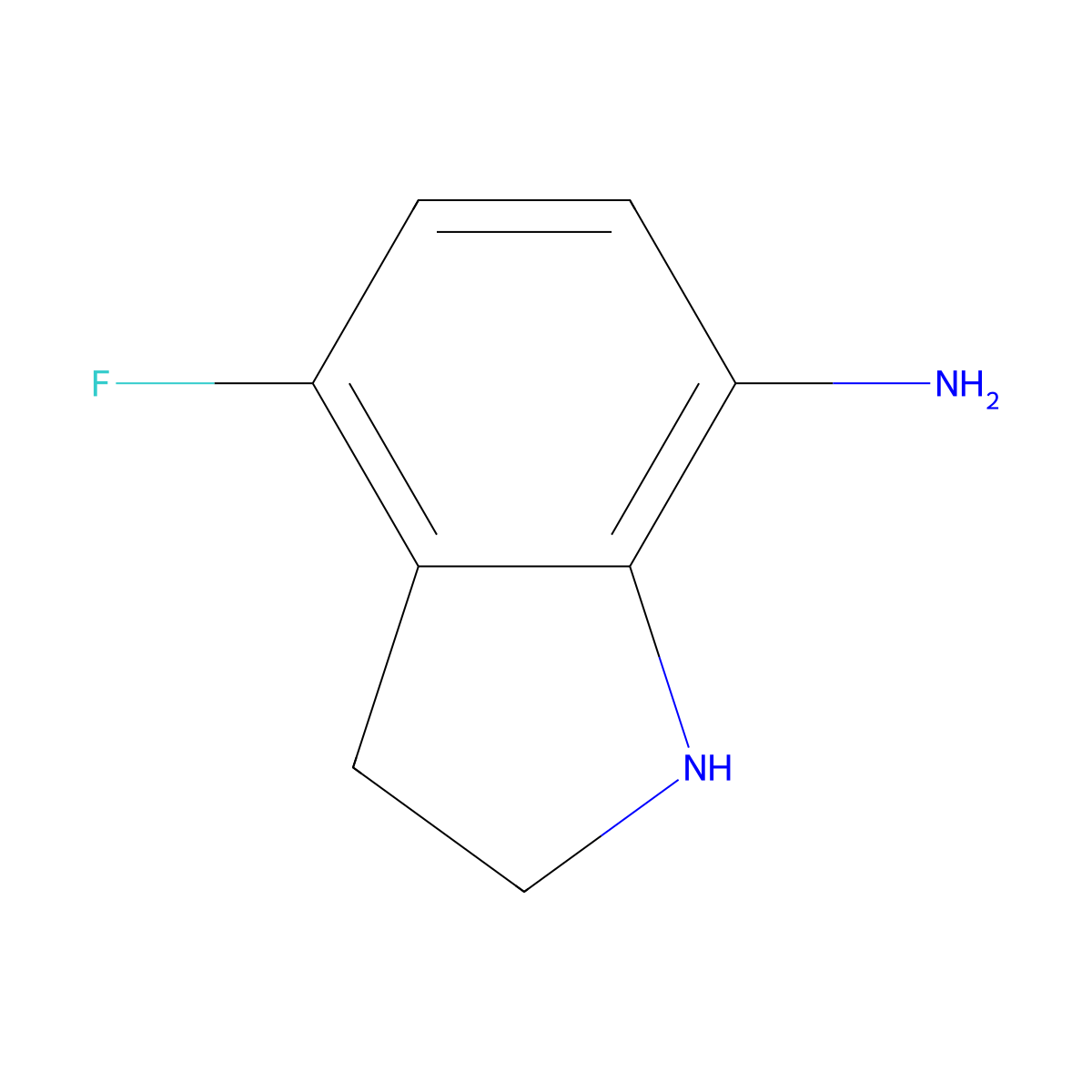 4-Fluoroindolin-7-amine molecular structure, CAS 1782471-77-5