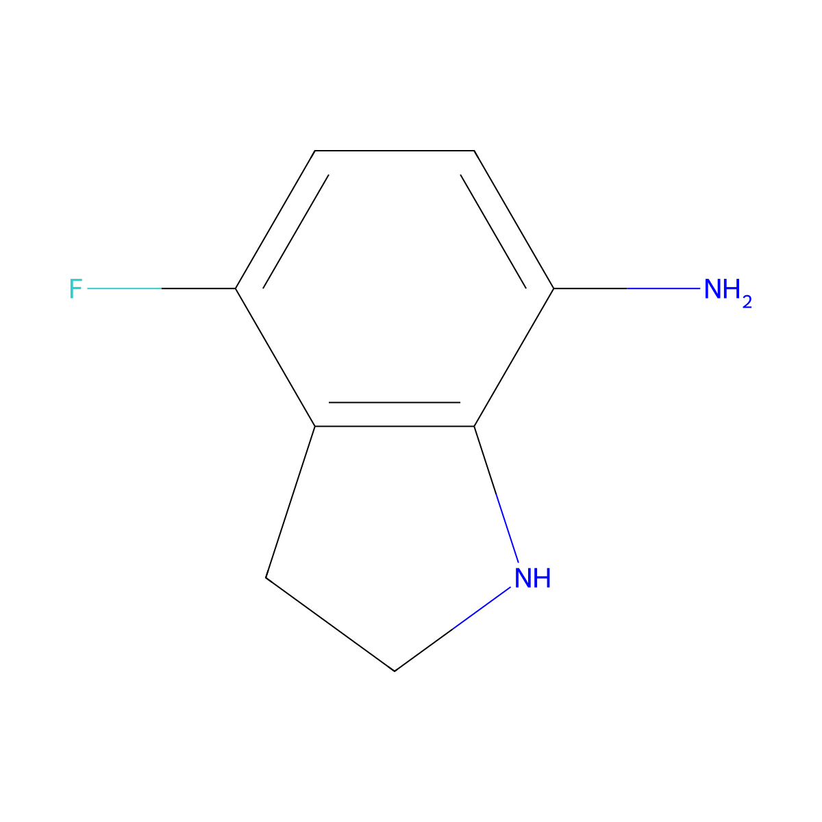 4-Fluoroindolin-7-amine molecular structure, CAS 1782471-77-5