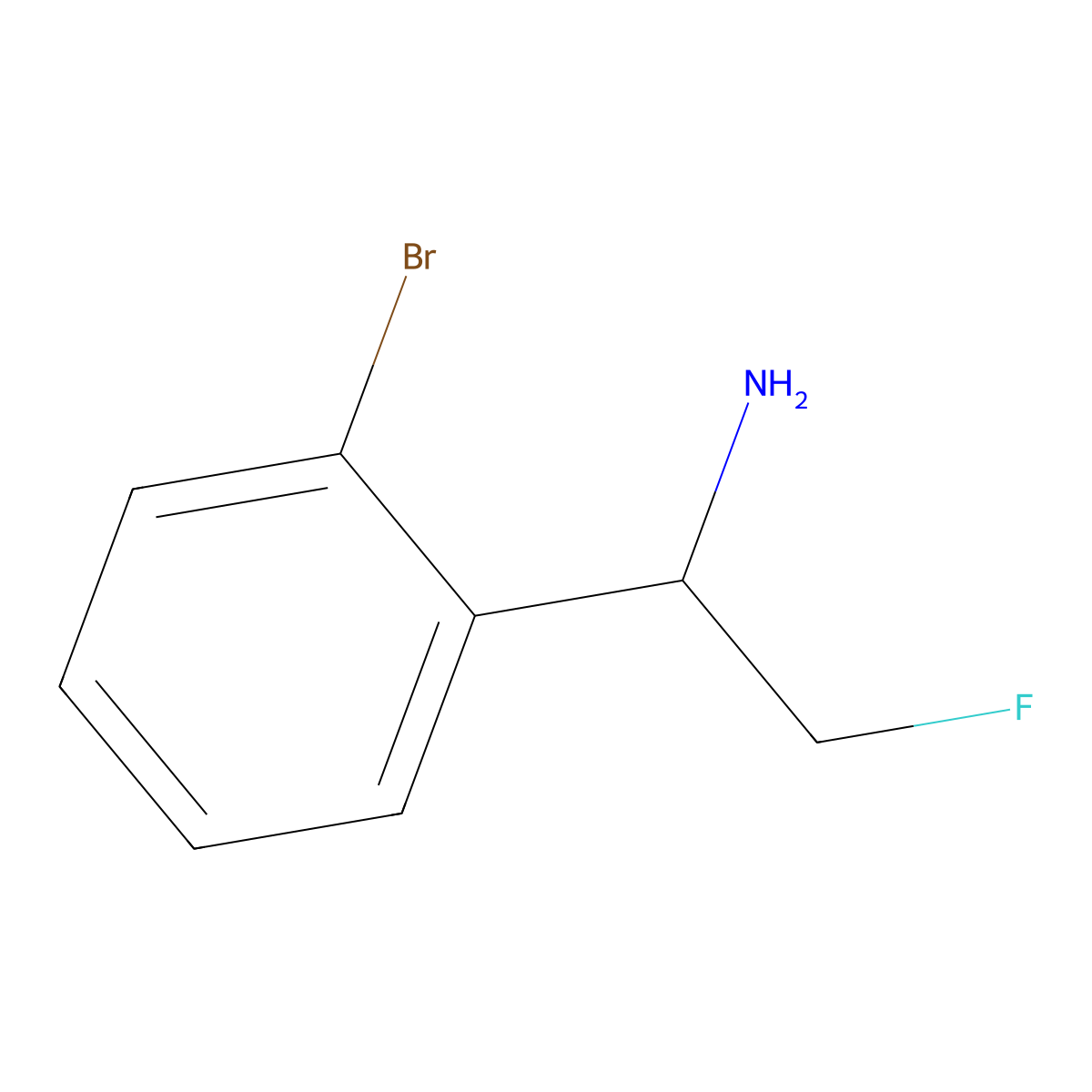 1-(2-Bromophenyl)-2-fluoroethan-1-amine molecular structure, CAS 1782476-86-1