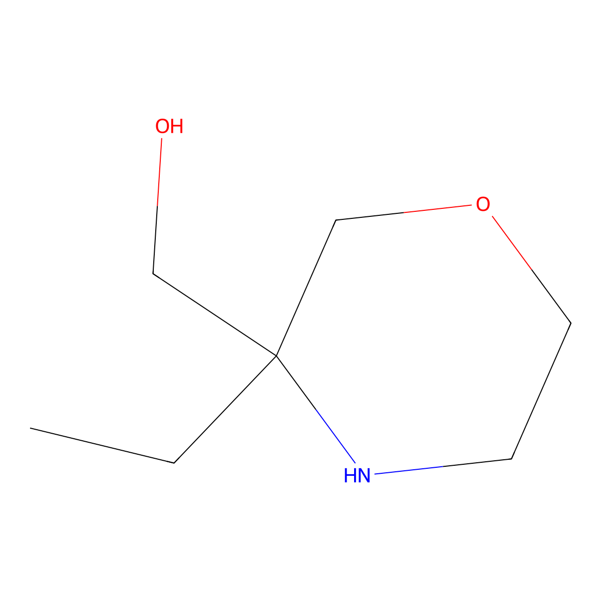 (3-Ethylmorpholin-3-yl)methanol molecular structure, CAS 1782479-81-5