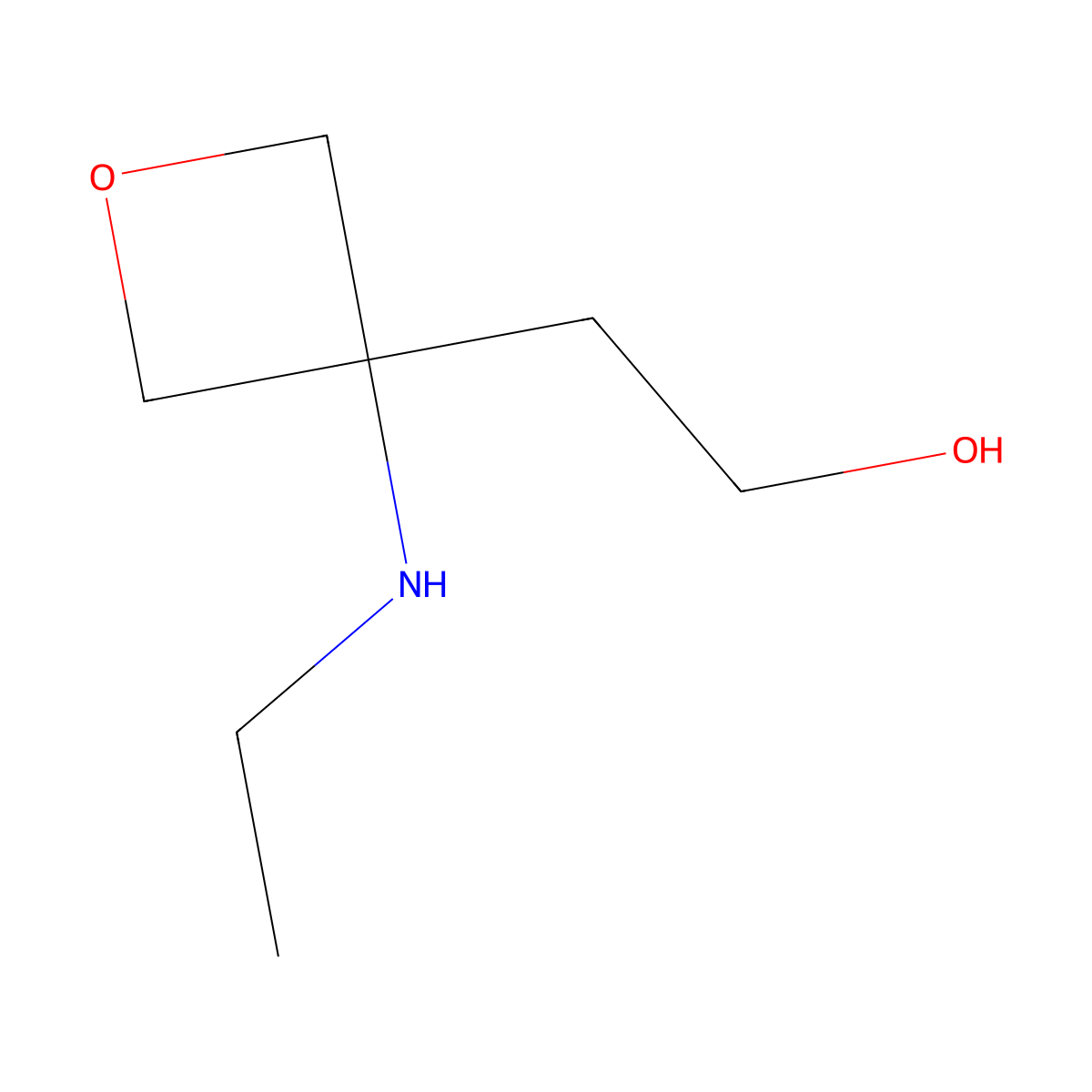 2-[3-(Ethylamino)oxetan-3-yl]ethanol molecular structure, CAS 1782480-27-6