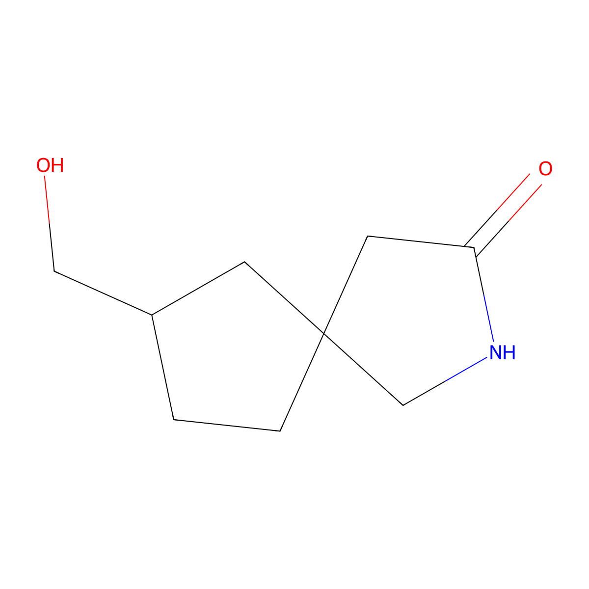 7-(Hydroxymethyl)-2-azaspiro[4.4]nonan-3-one molecular structure, CAS 1782480-53-8