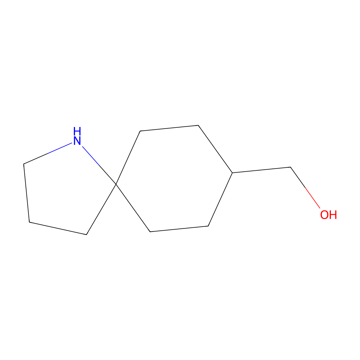 (1-Azaspiro[4.5]decan-8-yl)methanol molecular structure, CAS 1782484-74-5