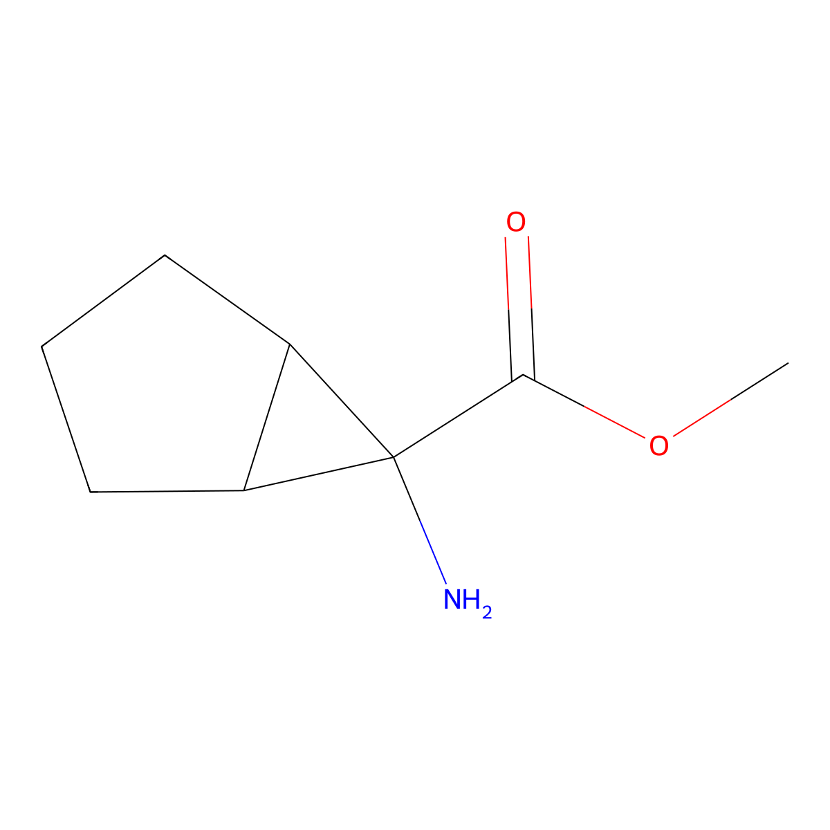 Methyl 6-aminobicyclo[3.1.0]hexane-6-carboxylate molecular structure, CAS 1782489-46-6