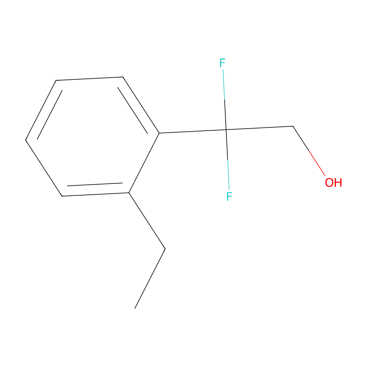 2-(2-Ethylphenyl)-2,2-difluoroethan-1-ol molecular structure, CAS 1782490-85-0