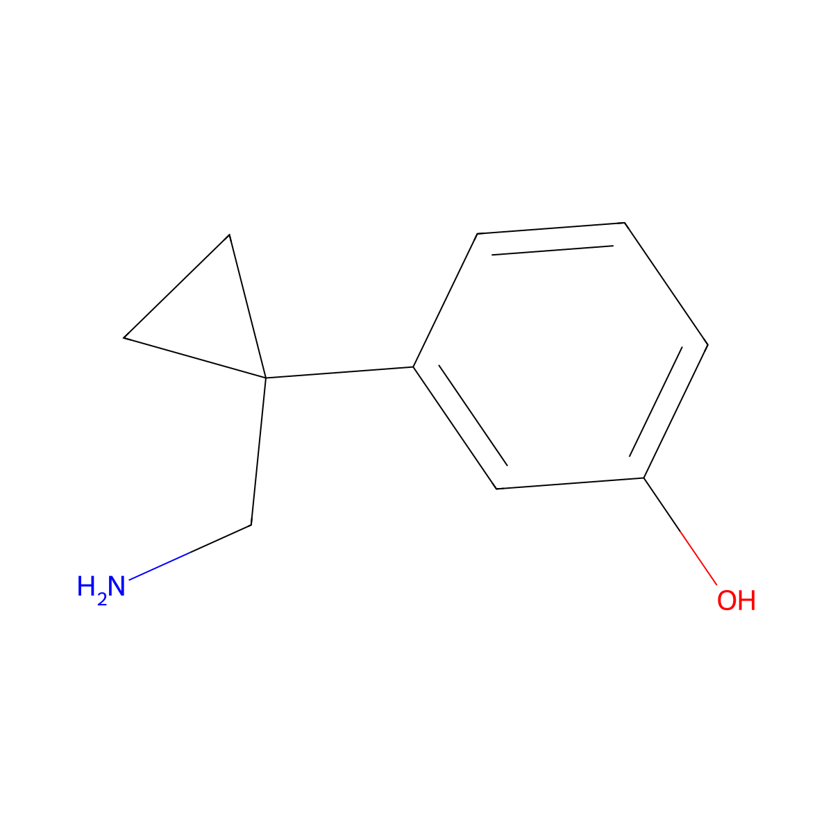 3-(1-(Aminomethyl)cyclopropyl)phenol molecular structure, CAS 1782491-05-7
