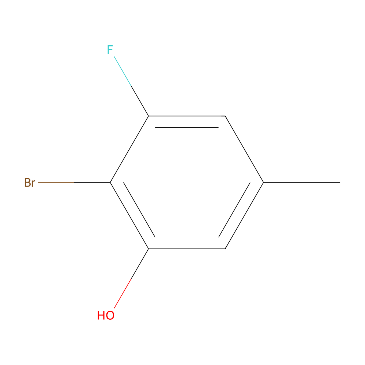 2-Bromo-3-fluoro-5-methylphenol molecular structure, CAS 1782495-05-9