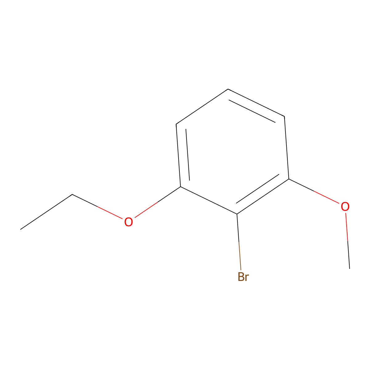 2-Bromo-1-ethoxy-3-methoxybenzene molecular structure, CAS 1782495-12-8