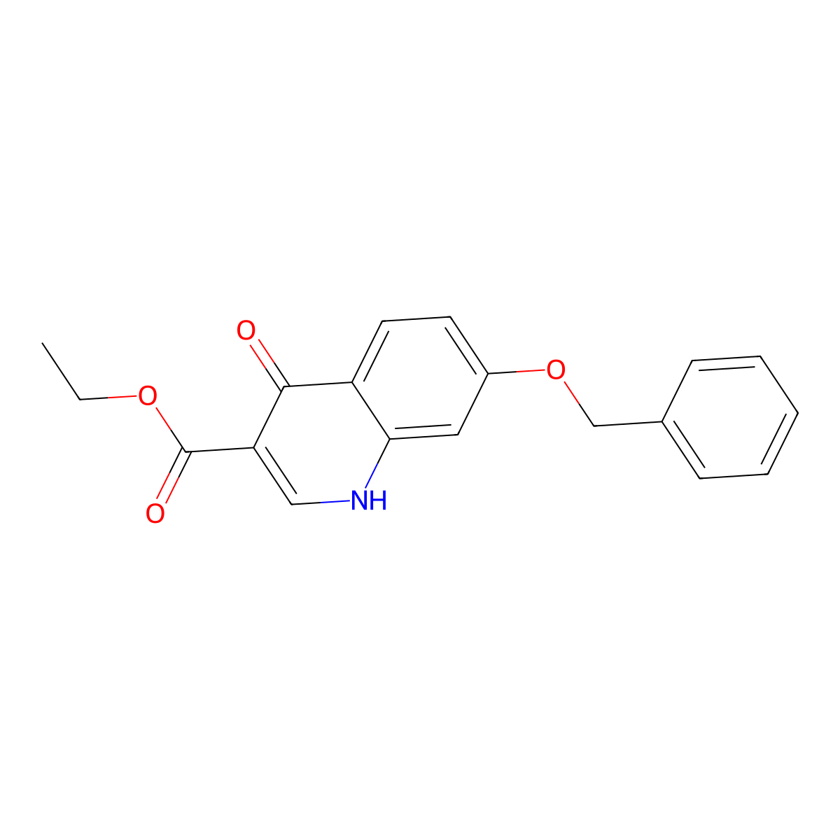 Ethyl 7-(benzyloxy)-4-hydroxyquinoline-3-carboxylate molecular structure, CAS 17825-15-9