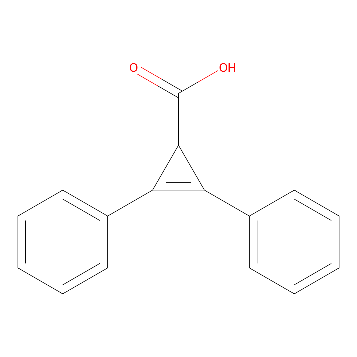 2,3-Diphenyl-2-cyclopropene-1-carboxylic acid molecular structure, CAS 17825-58-0