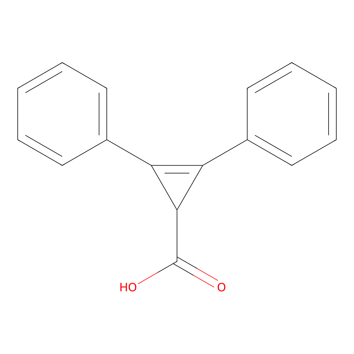 2,3-Diphenyl-2-cyclopropene-1-carboxylic acid molecular structure, CAS 17825-58-0