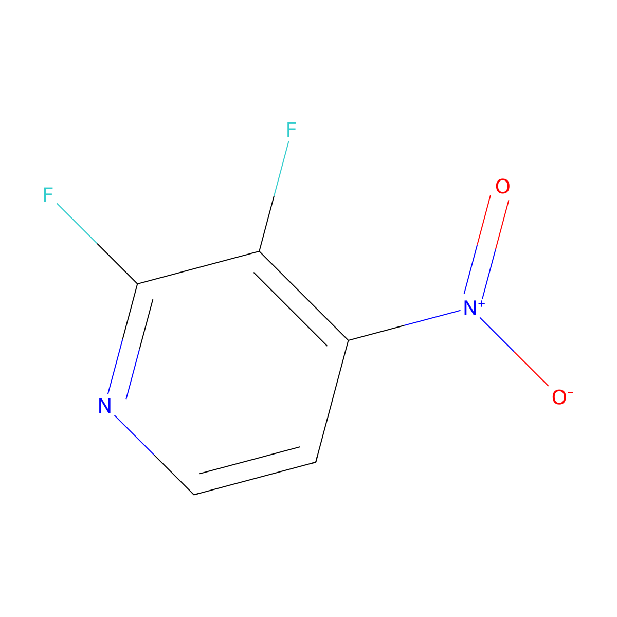 2,3-Difluoro-4-nitropyridine molecular structure, CAS 1782505-98-9