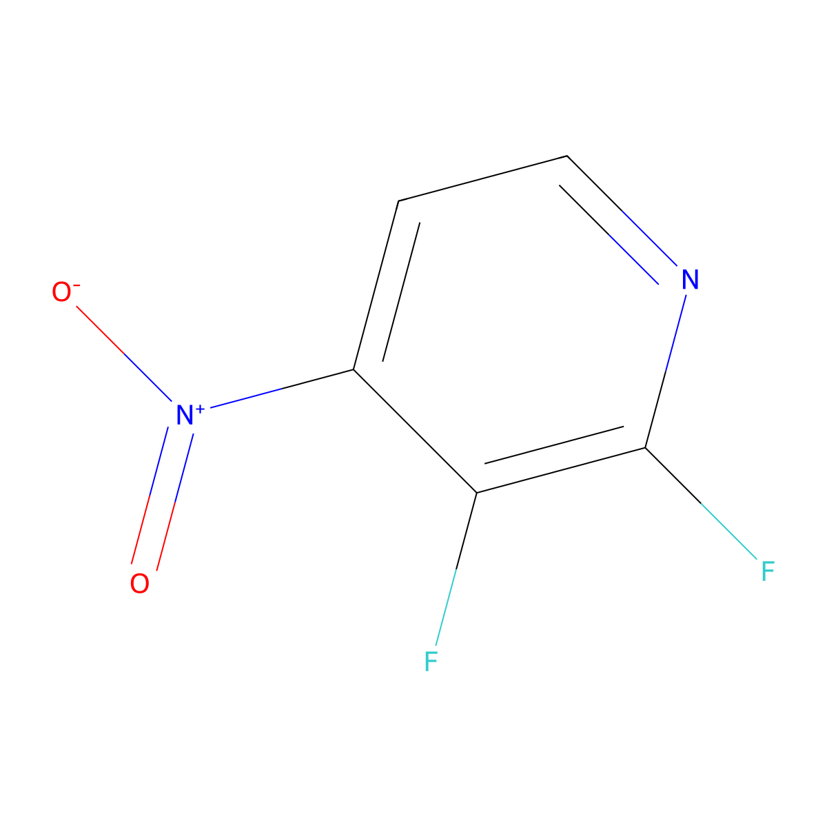 2,3-Difluoro-4-nitropyridine molecular structure, CAS 1782505-98-9