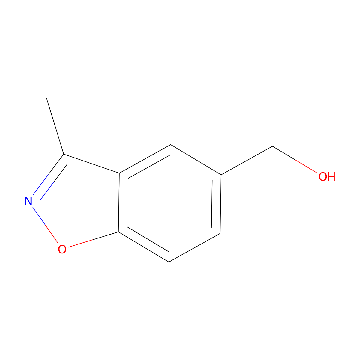 (3-Methylbenzo[d]isoxazol-5-yl)methanol molecular structure, CAS 1782507-81-6