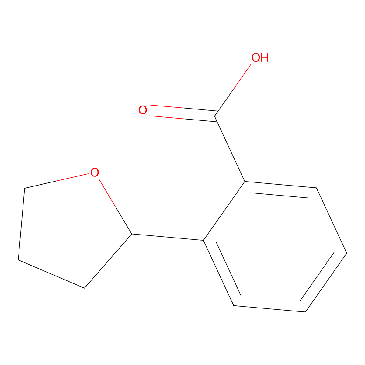 2-(Tetrahydrofuran-2-yl)benzoic acid molecular structure, CAS 1782508-67-1