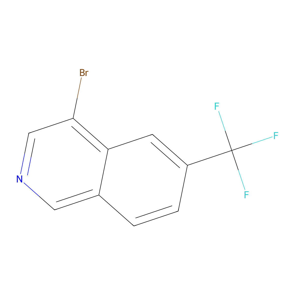 4-Bromo-6-(trifluoromethyl)isoquinoline molecular structure, CAS 1782509-09-4