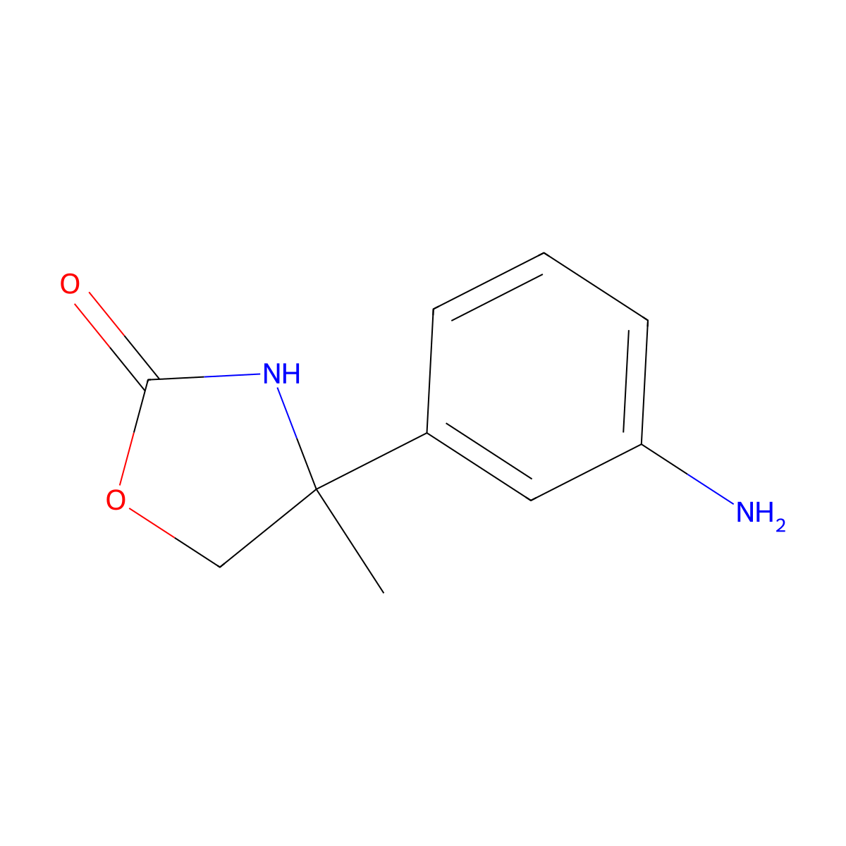 4-(3-Aminophenyl)-4-methyl-1,3-oxazolidin-2-one molecular structure, CAS 1782509-38-9