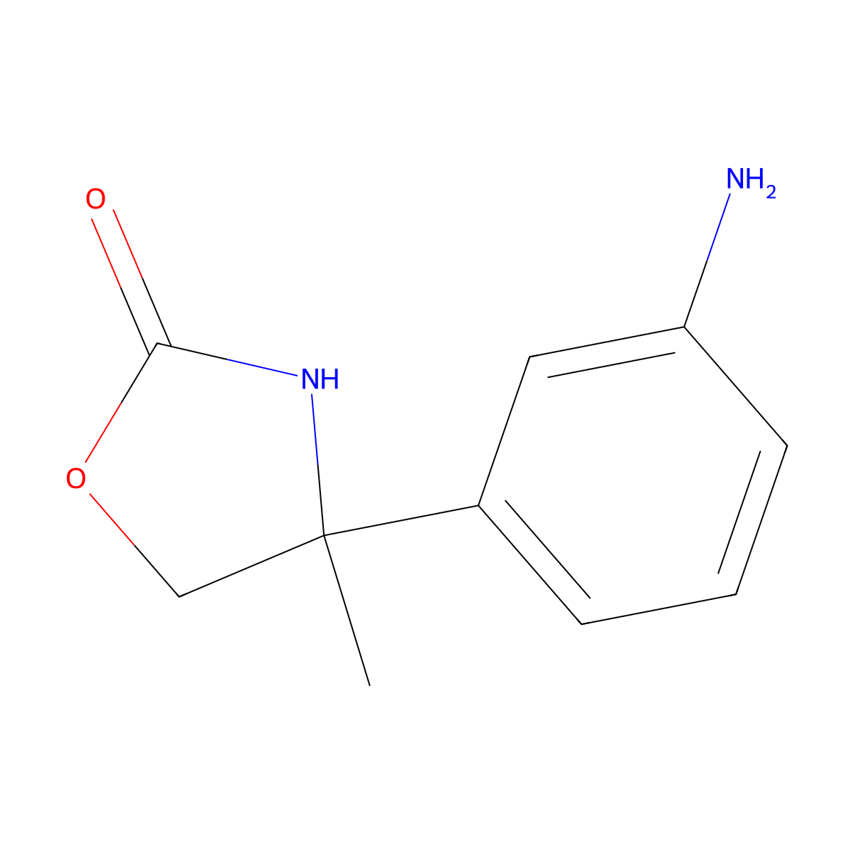 4-(3-Aminophenyl)-4-methyl-1,3-oxazolidin-2-one molecular structure, CAS 1782509-38-9