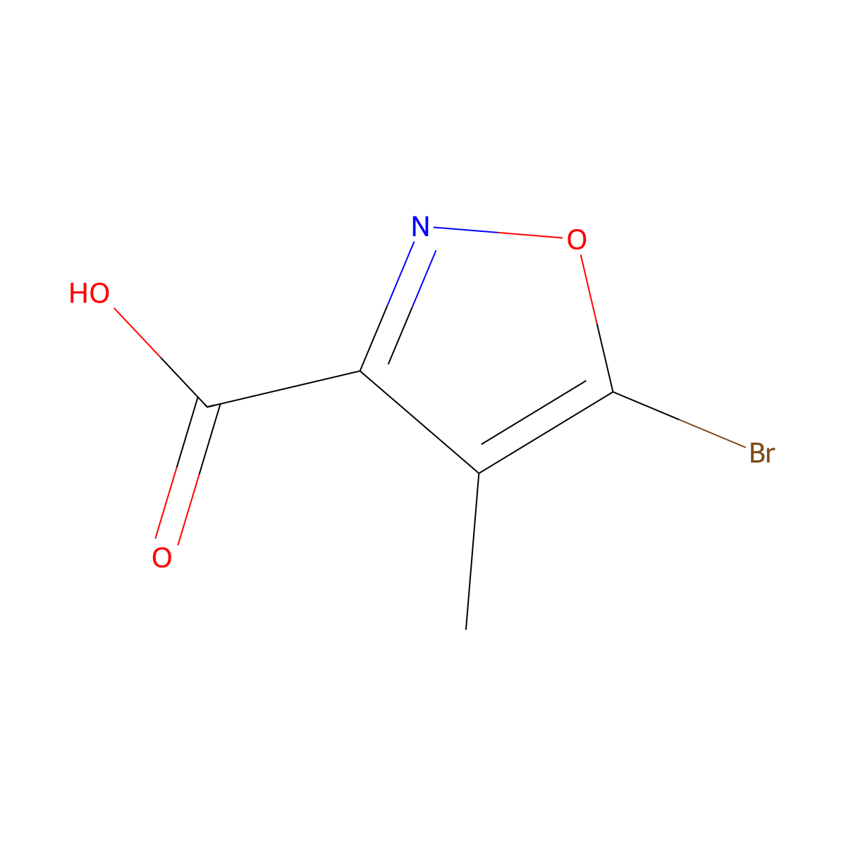 5-Bromo-4-methylisoxazole-3-carboxylic acid molecular structure, CAS 1782510-46-6