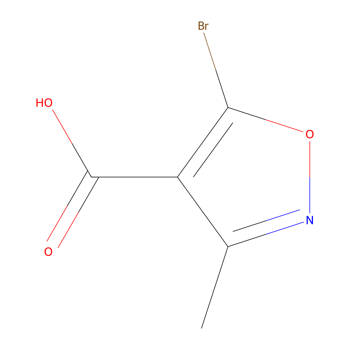 5-Bromo-3-methylisoxazole-4-carboxylic acid molecular structure, CAS 1782510-64-8