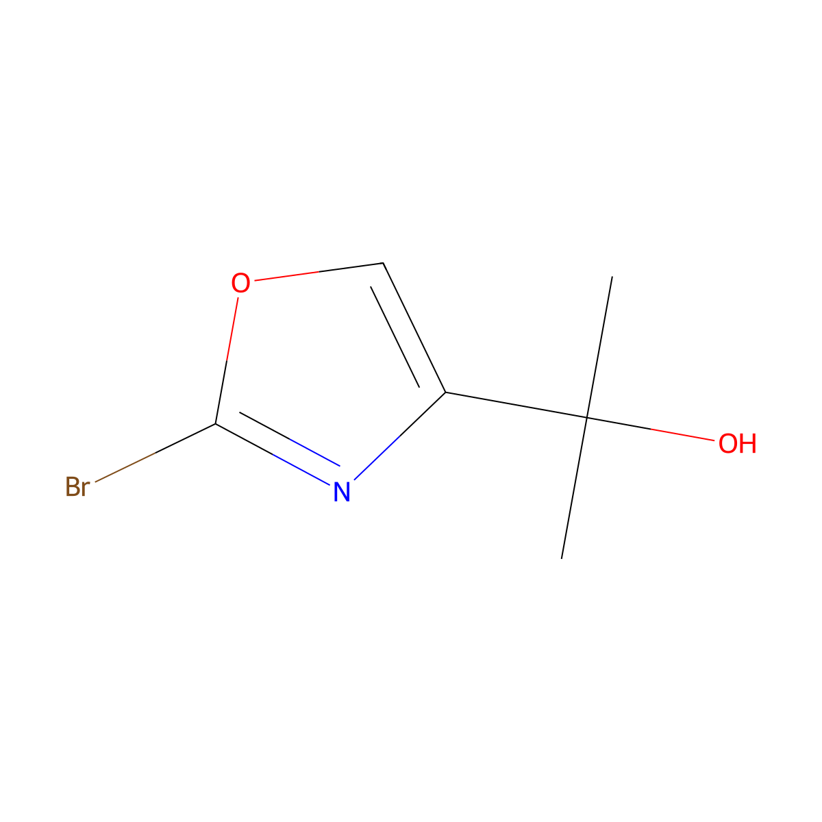 2-(2-Bromo-1,3-oxazol-4-yl)propan-2-ol molecular structure, CAS 1782510-72-8