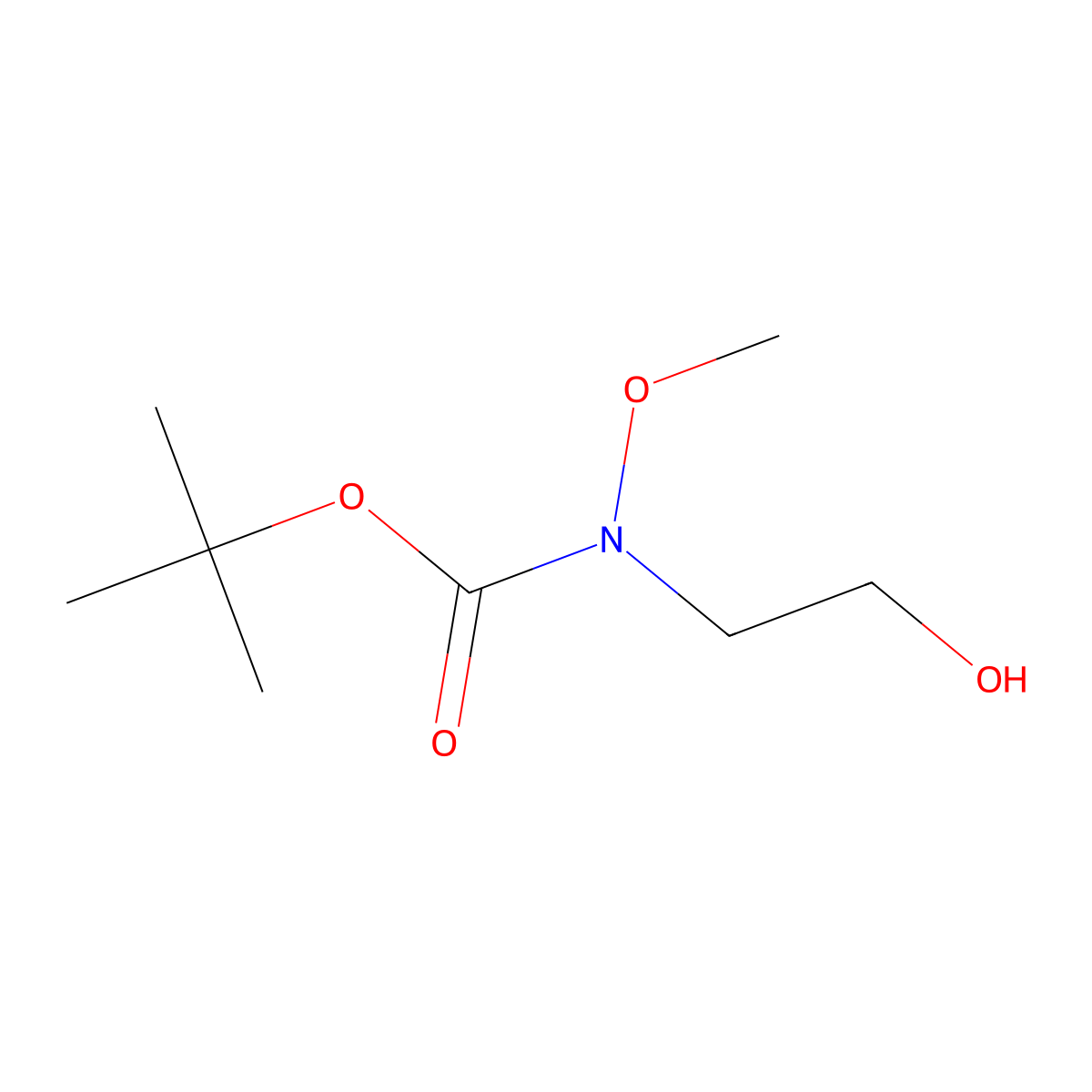 Carbamic acid, N-methoxy-N-2-ethanol-1-yl-, 1,1-dimethylethyl ester molecular structure, CAS 1782512-07-5