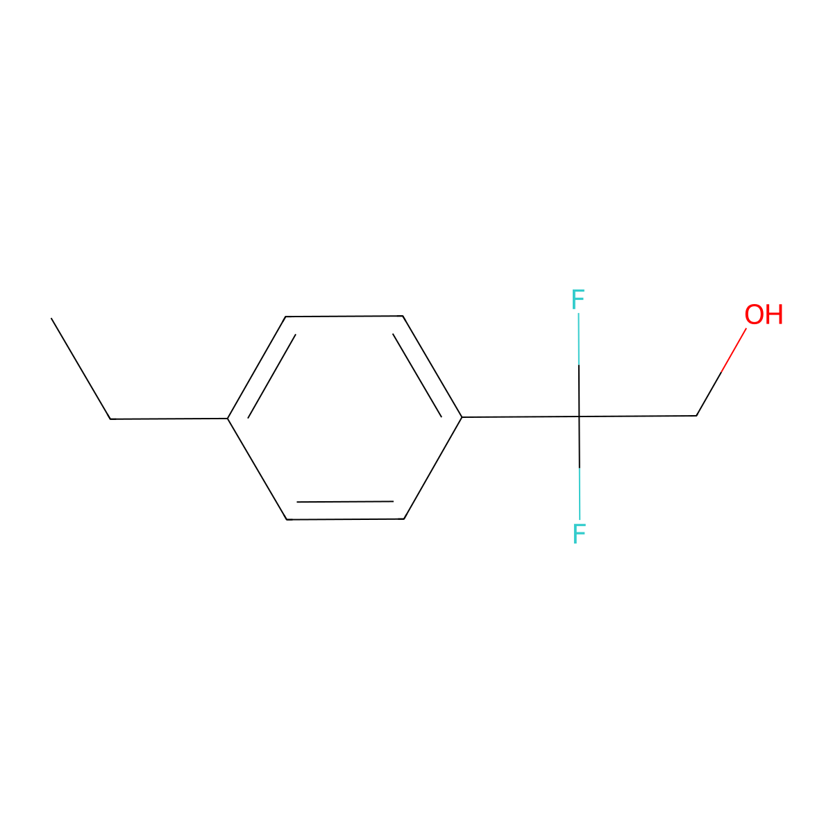 2-(4-Ethylphenyl)-2,2-difluoroethan-1-ol molecular structure, CAS 1782513-36-3