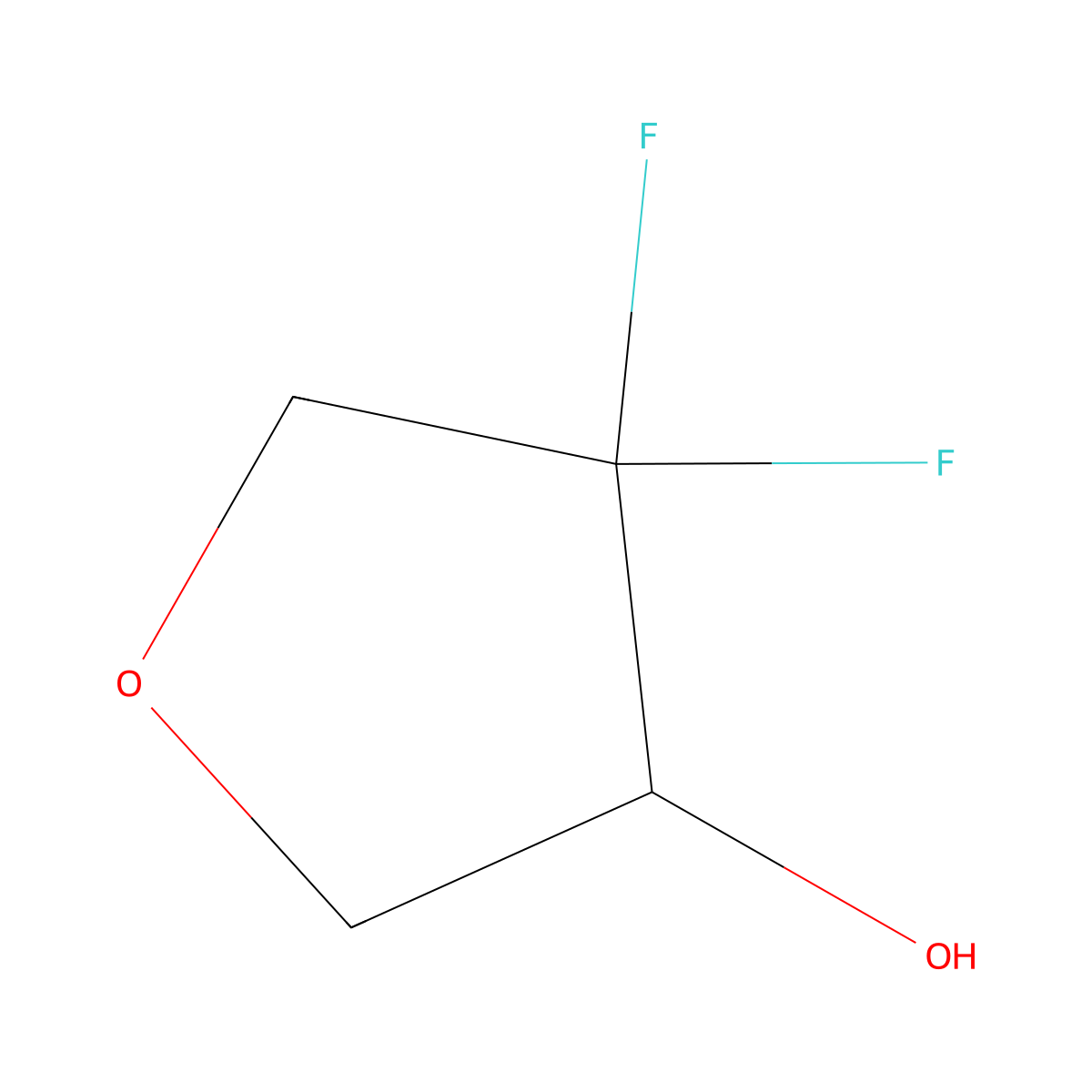 4,4-Difluorotetrahydrofuran-3-ol molecular structure, CAS 1782515-61-0