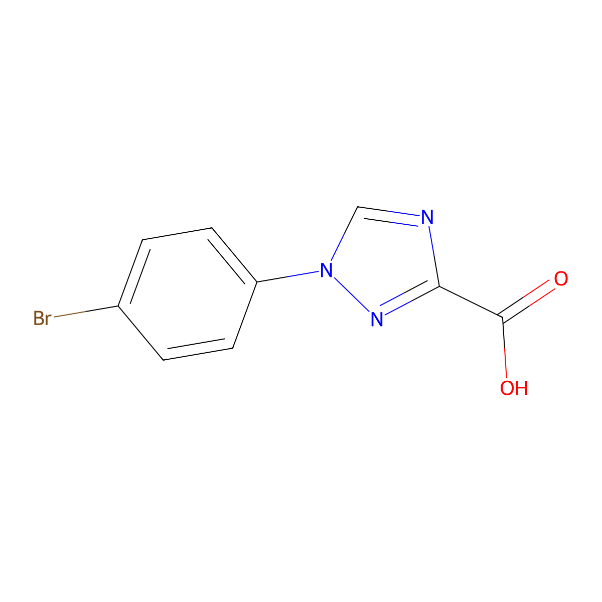 1-(4-Bromophenyl)-1,2,4-triazole-3-carboxylic acid molecular structure, CAS 1782518-89-1